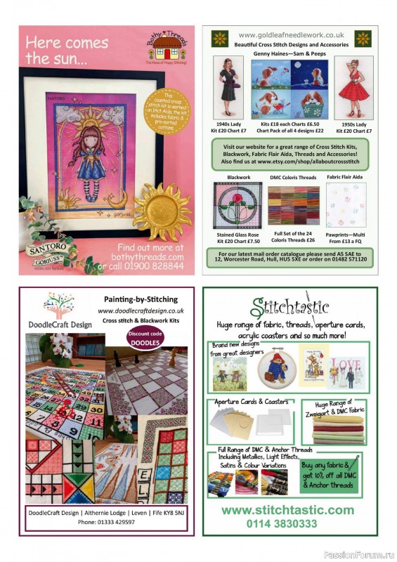 Коллекция вышивки в журнале «The World of Cross Stitching №360 2025»