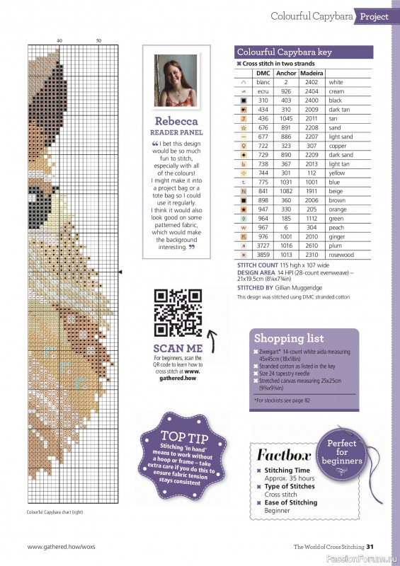 Коллекция вышивки в журнале «The World of Cross Stitching №367 2025»