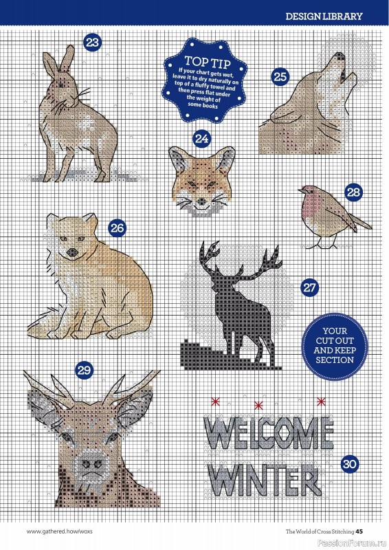 Коллекция вышивки в журнале «The World of Cross Stitching №364 2025»