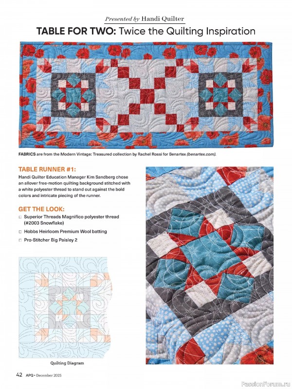 Коллекция проектов для рукодельниц в журнале «American Patchwork & Quilting №197 2025»