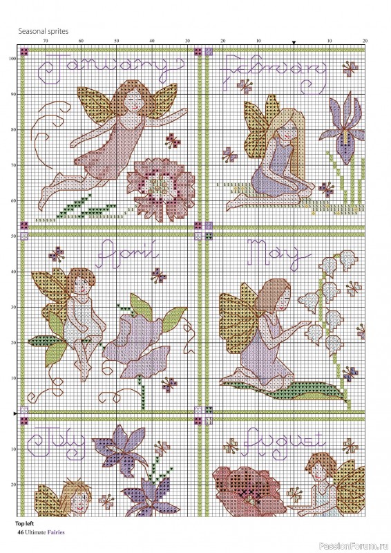 Коллекция вышивки в журнале «Ultimate CrossStitch Faries - November 2025»