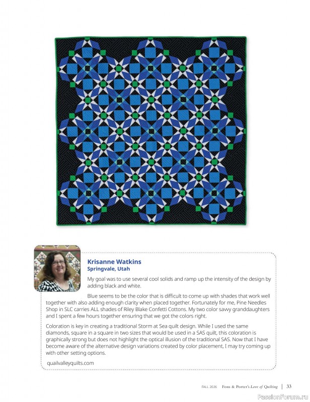 Коллекция проектов для рукодельниц в журнале &laquo;Love of Quilting - Fall 20266&raquo;
