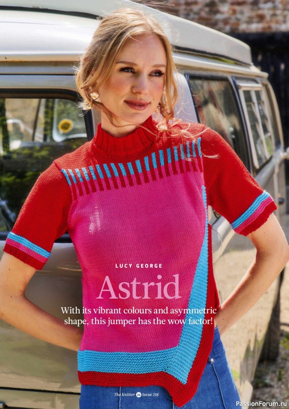 Вязаные проекты спицами в журнале «The Knitter №218 2025»