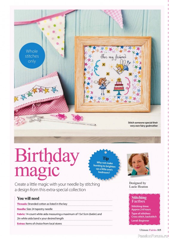 Коллекция вышивки в журнале «Ultimate CrossStitch Faries - November 2025»