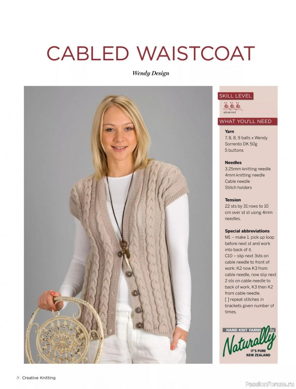 Вязаные модели спицами в журнале «Creative Knitting №91 2025»