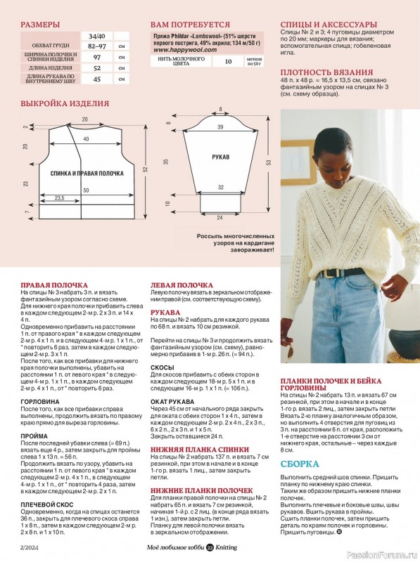 Вязаные модели в журнале «Knitting. Вязание №2 2024»