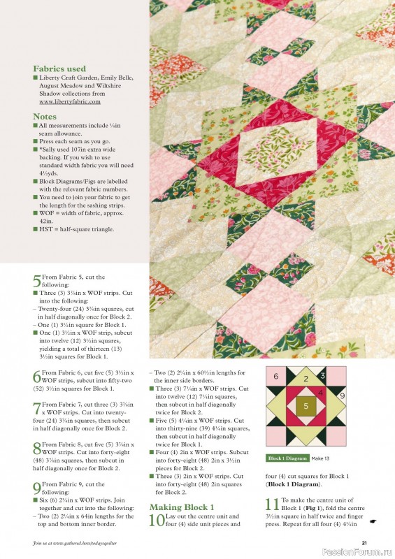 Коллекция проектов для рукодельниц в журнале «Todays Quilter №131 2025»