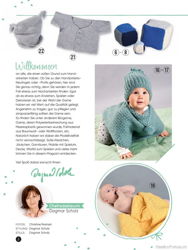 Вязаные модели для детей в журнале «Baby Maschenmode №53 2022»