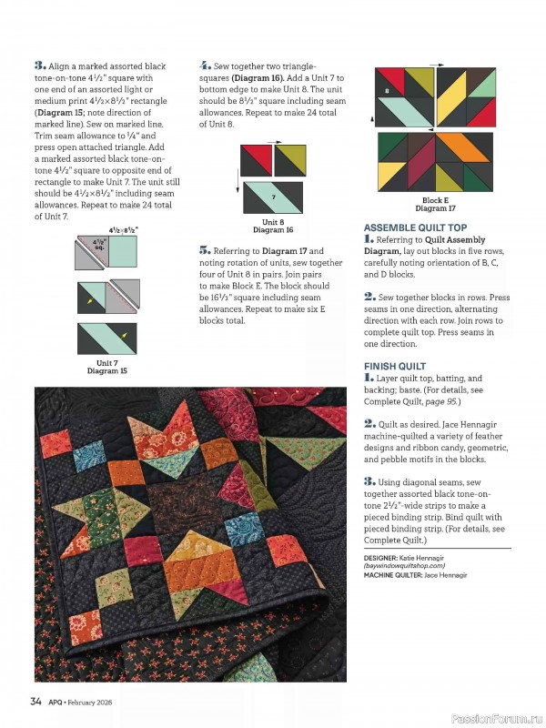 Коллекция проектов для рукодельниц в журнале «American Patchwork & Quilting №198 2025»