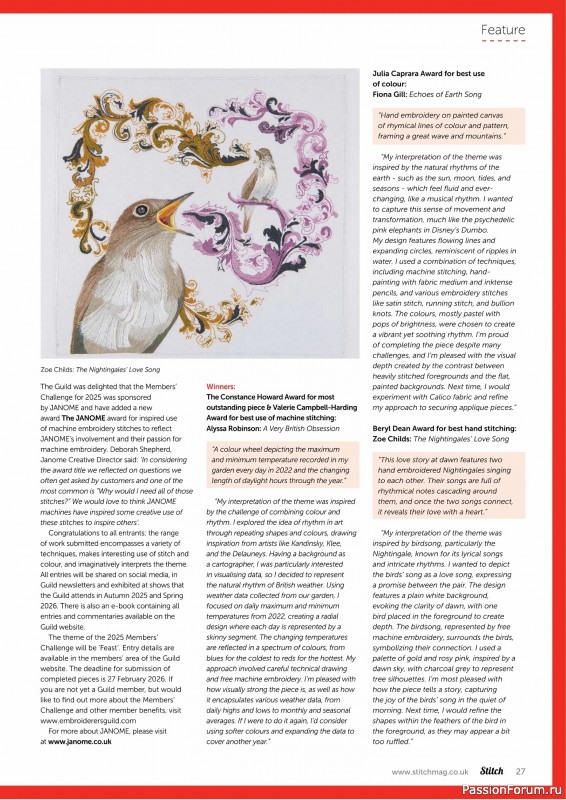 Коллекция проектов для рукодельниц в журнале «Stitch Magazine №155 2025»