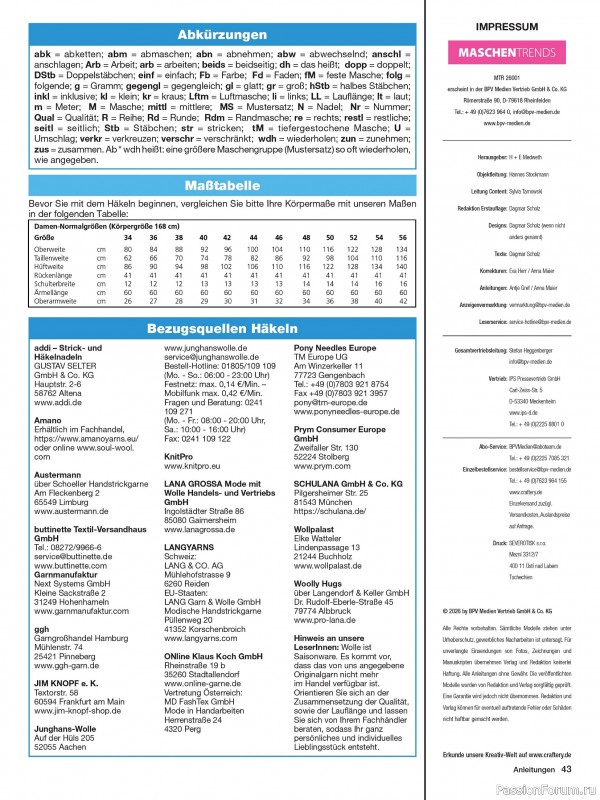 Вязаные модели в журнале «Maschentrends №1 2026 - Hakeltrends»