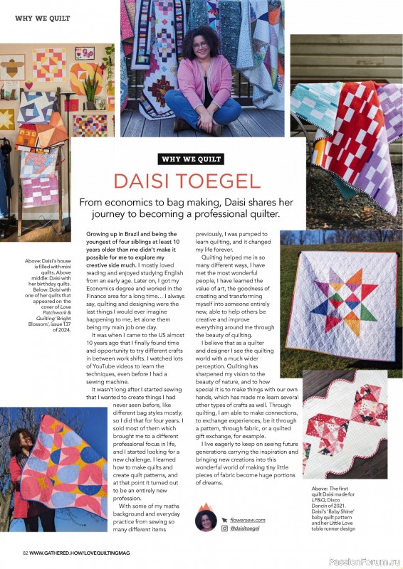 Коллекция проектов для рукодельниц в журнале «Love Patchwork & Quilting №145 2024»