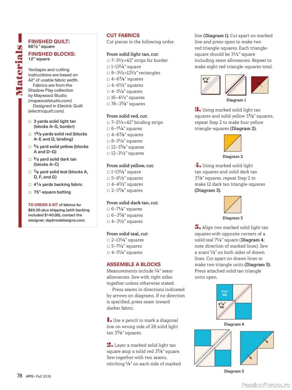 Коллекция проектов для рукодельниц в журнале «American Patchwork & Quilting №201 2026»