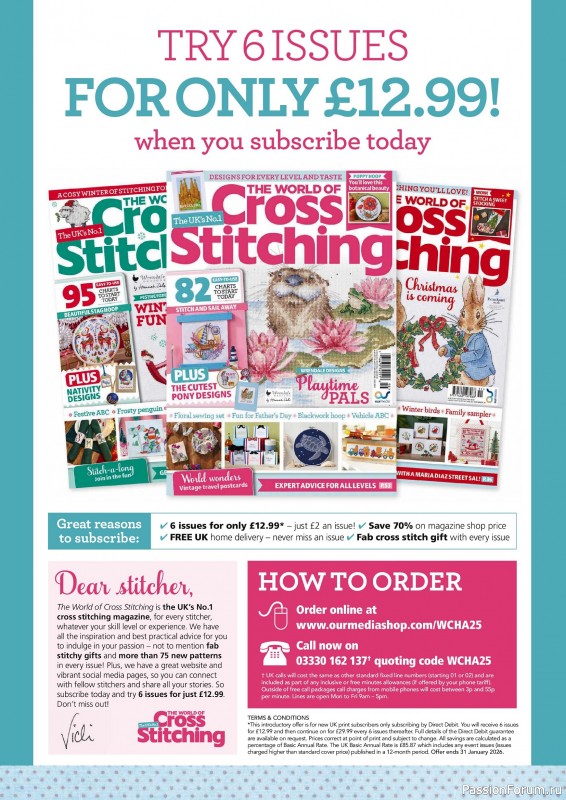 Коллекция вышивки в журнале «Ultimate CrossStitch Faries - November 2025»