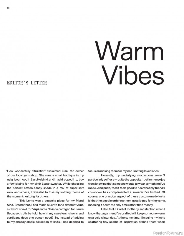 Вязаные модели в журнале «Laine Magazine №23 2025 Winter».