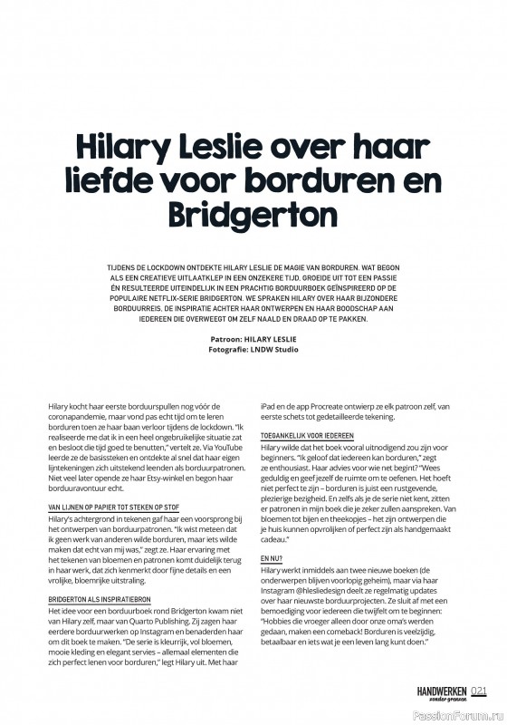 Коллекция проектов для рукодельниц в журнале «Handwerken Zonder Grenzen №252 2025»