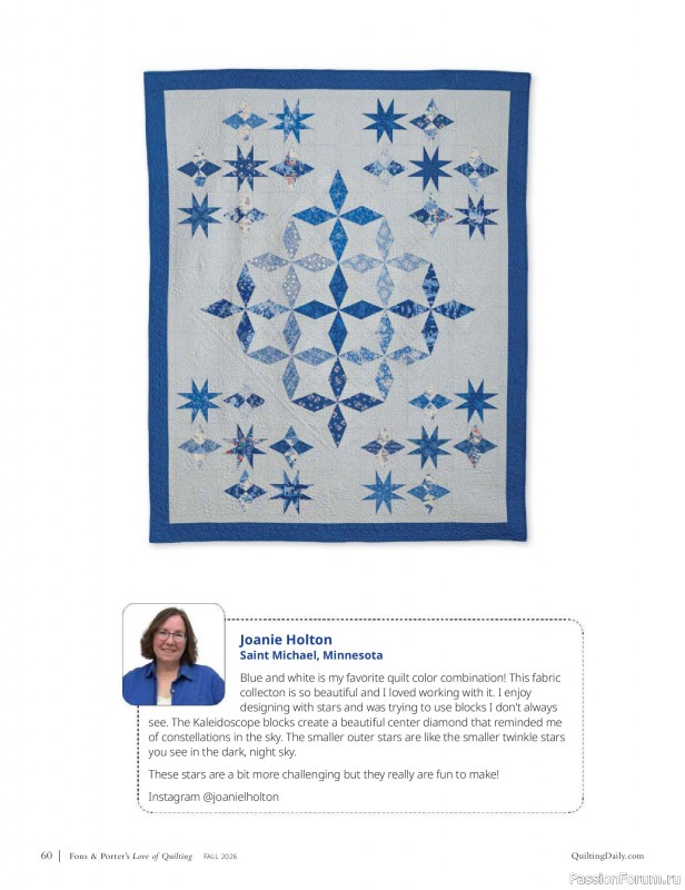 Коллекция проектов для рукодельниц в журнале &laquo;Love of Quilting - Fall 20266&raquo;