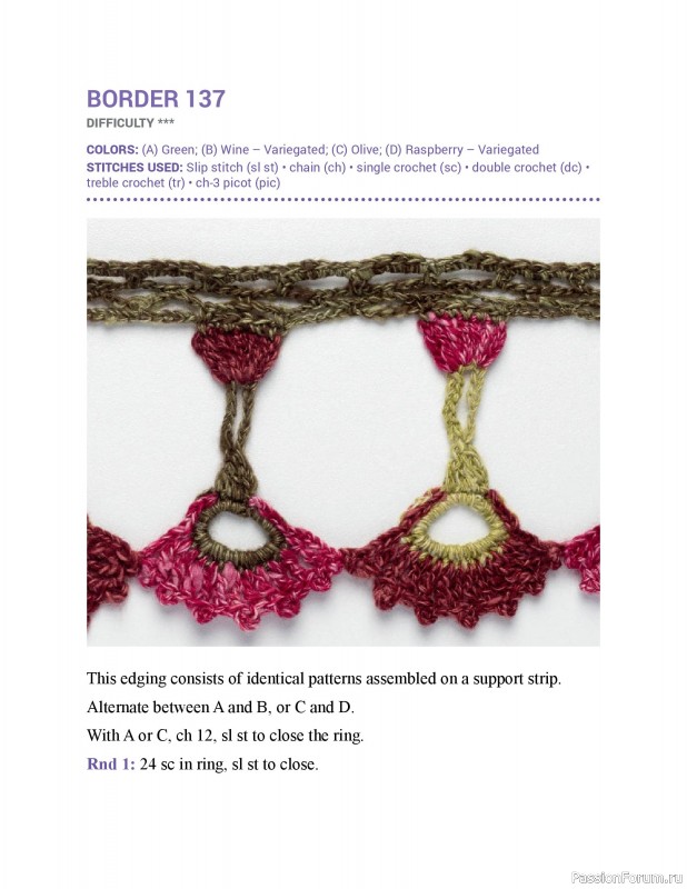 Вязаные проекты в книге &laquo;150 Crochet Borders&raquo;. Часть 3