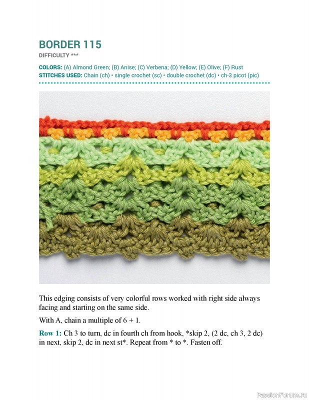 Вязаные проекты в книге &laquo;150 Crochet Borders&raquo;. Часть 3