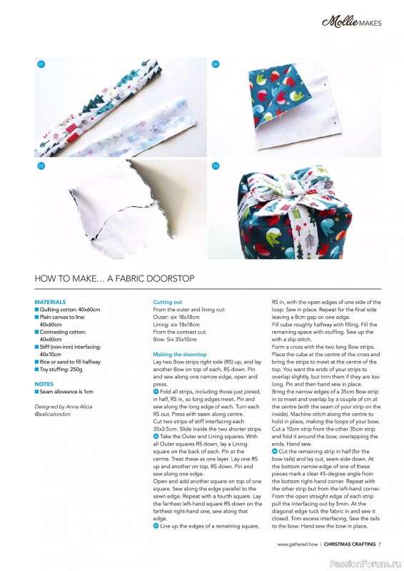 Коллекция проектов для рукодельниц в журнале «Mollie Makes - Christmas Crafting 2025»