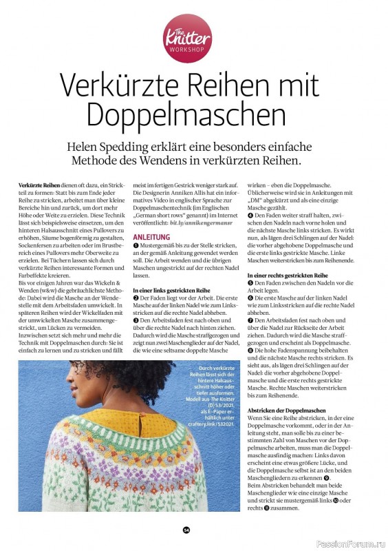 Вязаные модели крючком в журнале «The Knitter Germany №61 2022 »