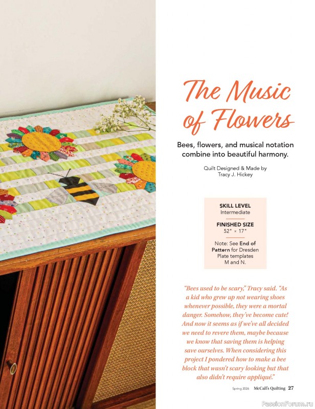 Коллекция проектов для рукодельниц в журнале «McCalls Quilting - Spring 2026»
