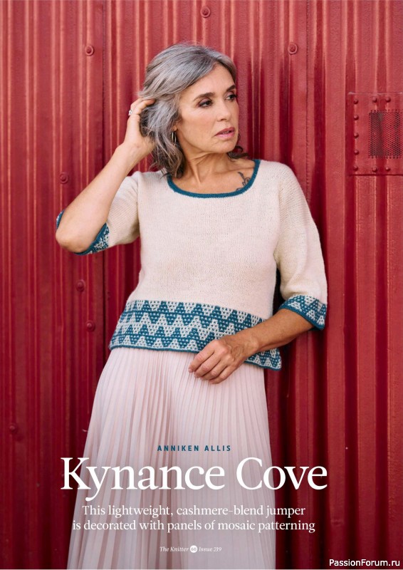 Вязаные проекты спицами в журнале «The Knitter №219 2025»