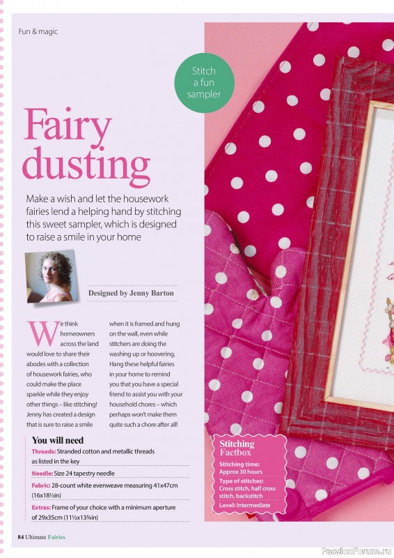 Коллекция вышивки в журнале «Ultimate CrossStitch Faries - November 2025»