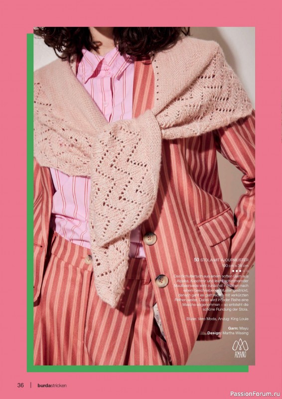 Вязаные модели в журнале «Burda Stricken №3 2025»