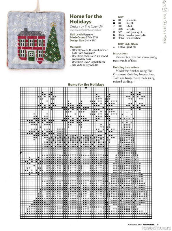 Коллекция вышивки в журнале «Just CrossStitch - Christmas 2025»