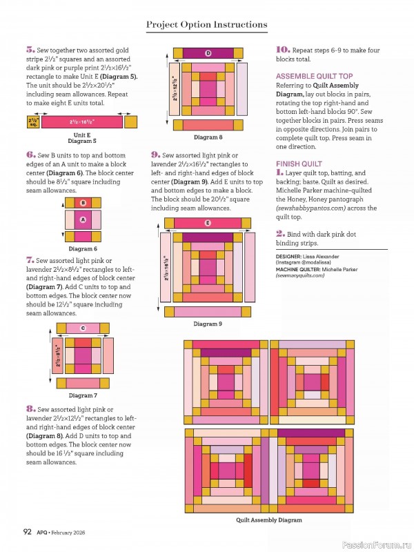 Коллекция проектов для рукодельниц в журнале «American Patchwork & Quilting №198 2025»