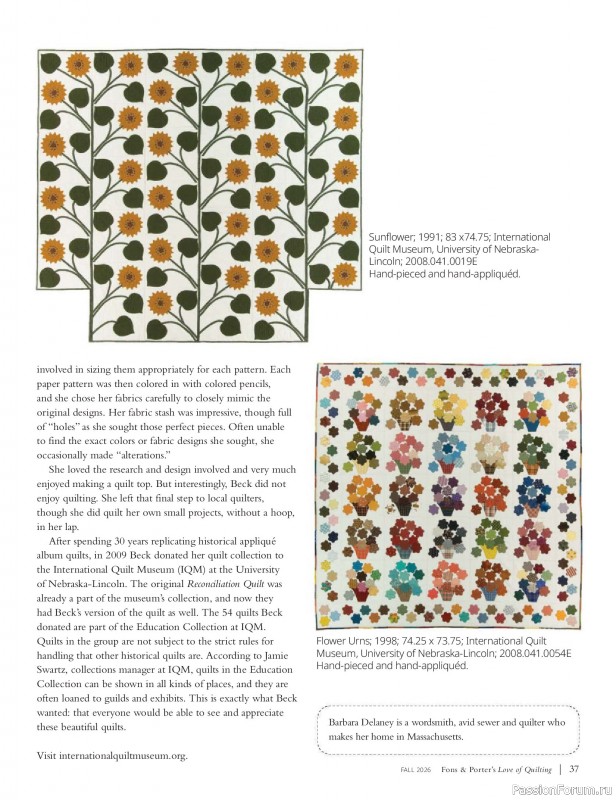 Коллекция проектов для рукодельниц в журнале &laquo;Love of Quilting - Fall 20266&raquo;