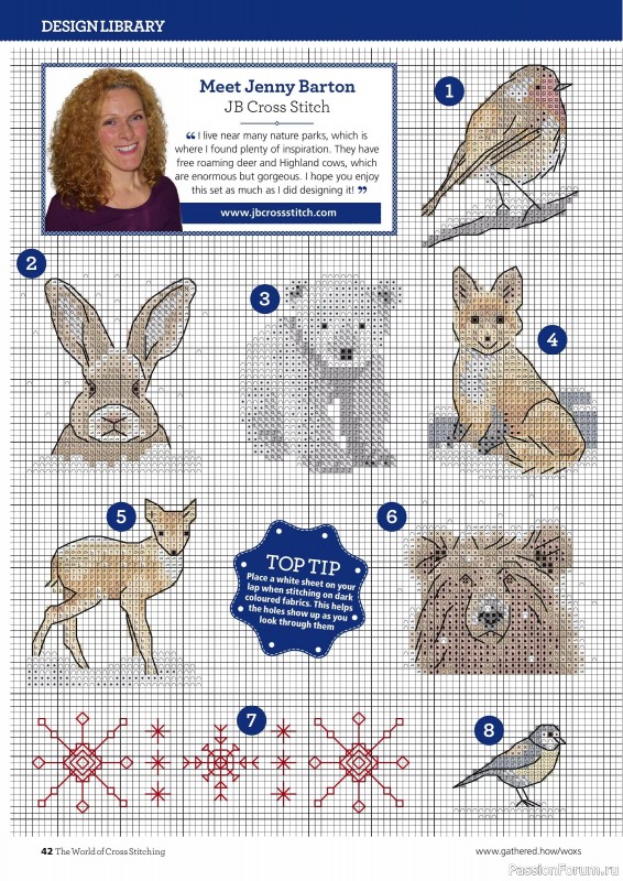 Коллекция вышивки в журнале «The World of Cross Stitching №364 2025»