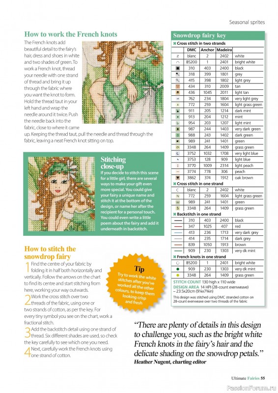 Коллекция вышивки в журнале «Ultimate CrossStitch Faries - November 2025»