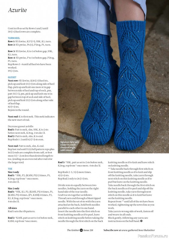 Вязаные проекты спицами в журнале «The Knitter №218 2025»
