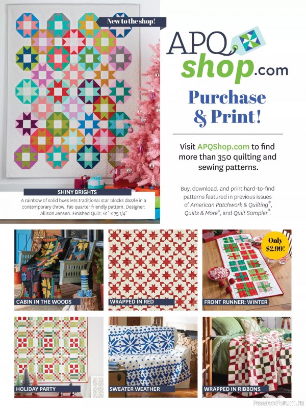 Коллекция проектов для рукодельниц в журнале «American Patchwork & Quilting №197 2025»
