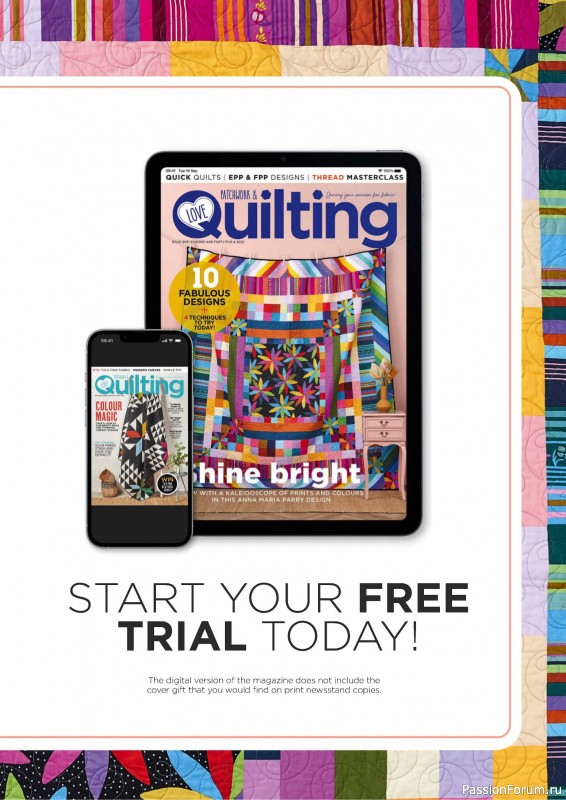 Коллекция проектов для рукодельниц в журнале «Love Patchwork & Quilting №145 2024»