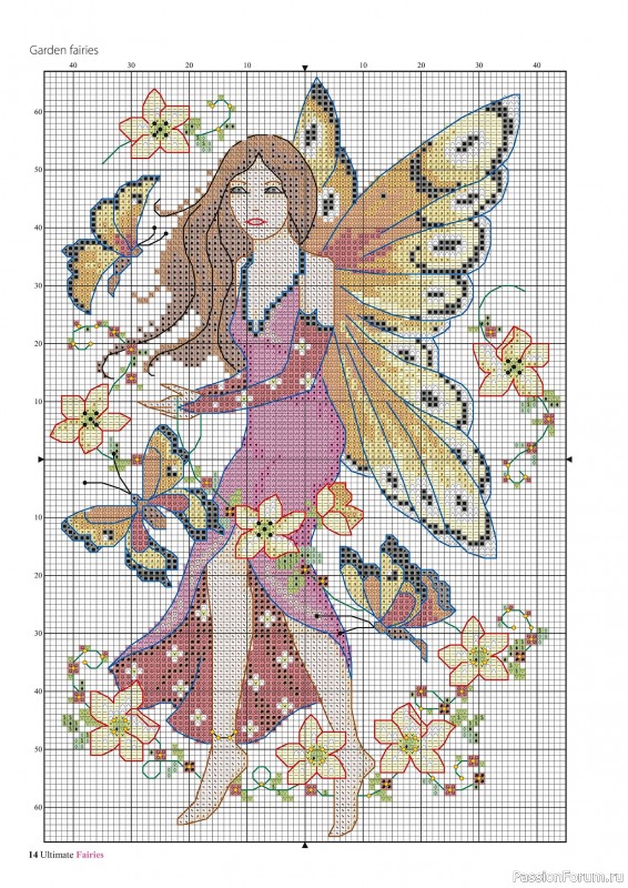 Коллекция вышивки в журнале «Ultimate CrossStitch Faries - November 2025»