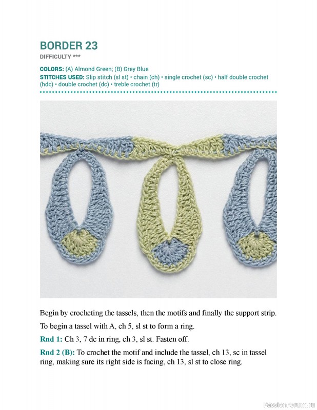 Вязаные проекты в книге &laquo;150 Crochet Borders&raquo;. Часть 1