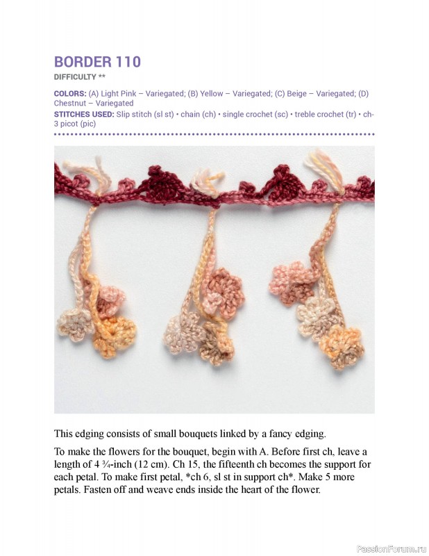 Вязаные проекты в книге &laquo;150 Crochet Borders&raquo;. Часть 3