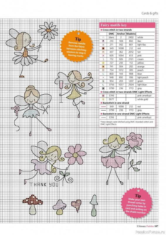 Коллекция вышивки в журнале «Ultimate CrossStitch Faries - November 2025»