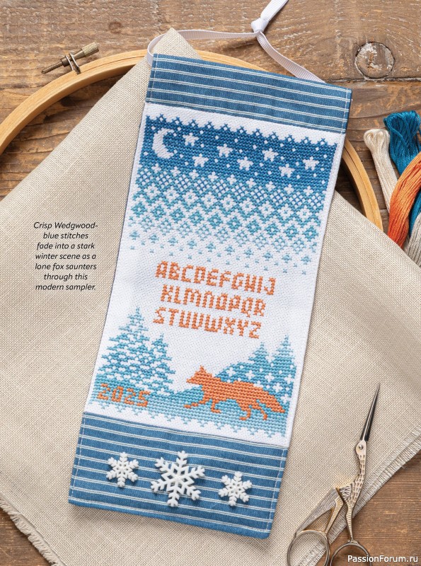 Коллекция вышивки в журнале «Just CrossStitch - Christmas 2025»