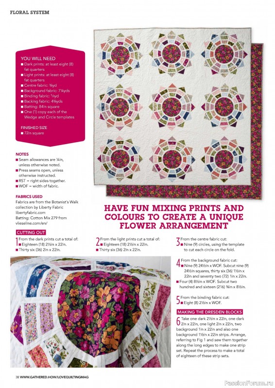 Коллекция проектов для рукодельниц в журнале «Love Patchwork & Quilting №145 2024»