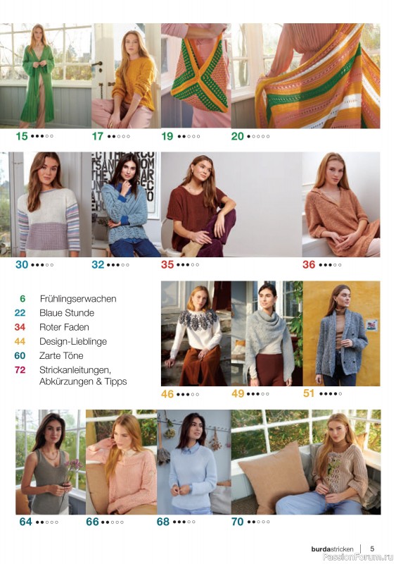 Вязаные модели в журнале «Burda Stricken №2 2021»