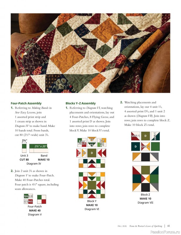 Коллекция проектов для рукодельниц в журнале &laquo;Love of Quilting - Fall 20266&raquo;