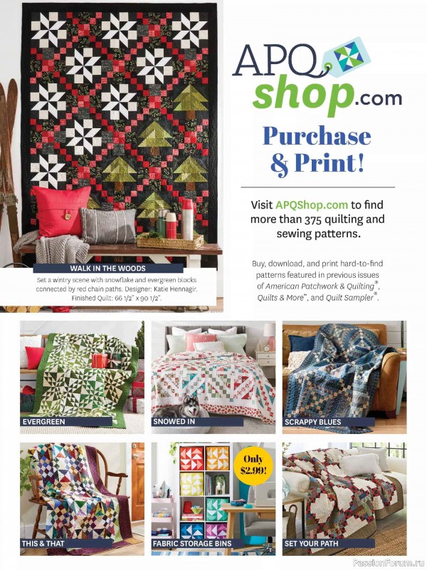Коллекция проектов для рукодельниц в журнале «American Patchwork & Quilting №198 2025»