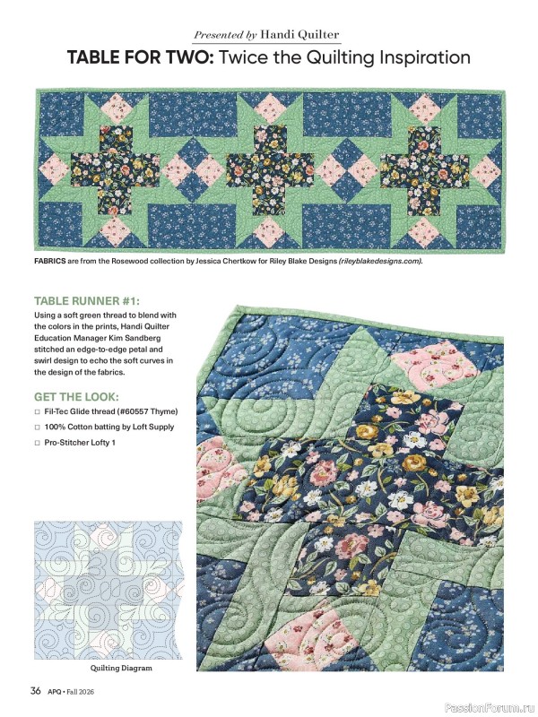 Коллекция проектов для рукодельниц в журнале «American Patchwork & Quilting №201 2026»
