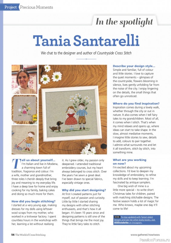 Коллекция вышивки в журнале «The World of Cross Stitching №367 2025»