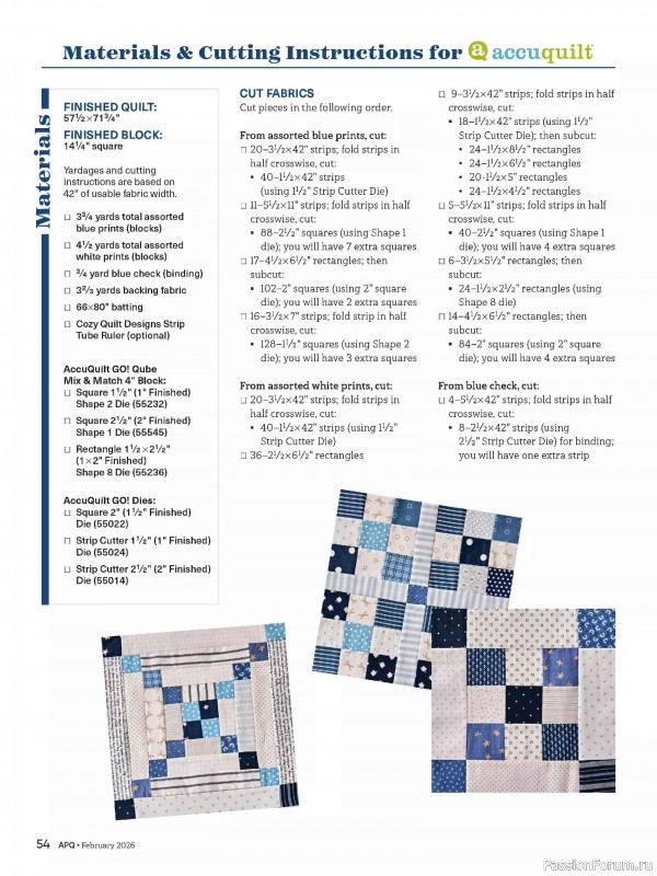 Коллекция проектов для рукодельниц в журнале «American Patchwork & Quilting №198 2025»