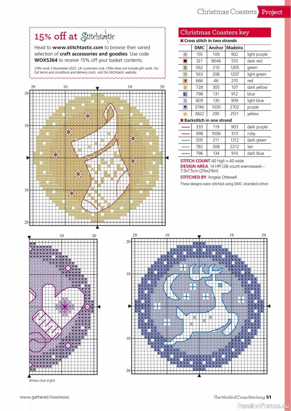 Коллекция вышивки в журнале «The World of Cross Stitching №364 2025»